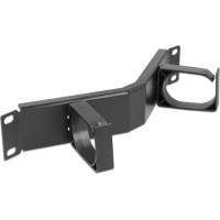 Delock 10″ Cable Management Routing Panel with 2 hooks angled 1U black