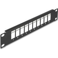 Delock 10″ Keystone Patch Panel 10 port black