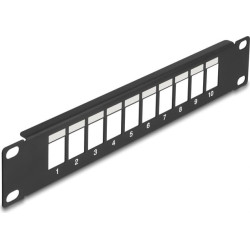 Delock 10″ Keystone Patch Panel 10 port black