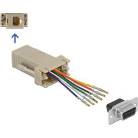 Delock D-Sub 9 pin female to RJ12 6P/6C female Assembly Kit