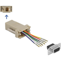 Delock D-Sub 9 pin female to RJ12 6P/6C female Assembly Kit