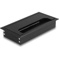 Delock Cable grommet for table mounting with brush 160 x 80 x 28 mm black