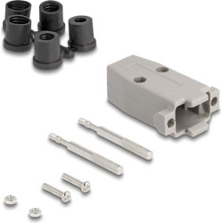 Delock D-Sub Plastic Housing for 9 pin male / female with rubber seals