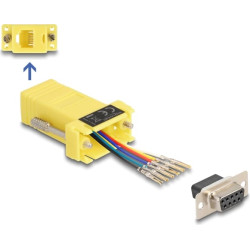 Delock D-Sub 9 pin female to RJ12 female Assembly Kit yellow