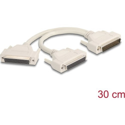 Delock Adapter Y-Cable Splitter D-Sub HD 50 pin male to 2 x D-Sub HD 50 pin female with screws 30 cm