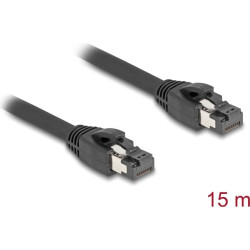 Delock RJ45 Network Cable Cat.8.1 S/FTP 15 m up to 40 Gbps black