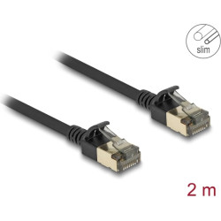 Delock RJ45 Network Cable Cat.8.1 F/FTP Slim Pro 2 m black