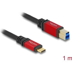 Delock USB 5 Gbps Cable USB Type-C™ male to USB Type-B male 1 m red metal