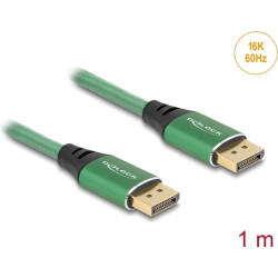 Delock DisplayPort Cable 16K 60 Hz 1 m green metal
