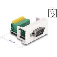 Delock Easy 45 Module D-Sub 9 pin male to 9 pin Terminal Block 22.5 x 45 mm