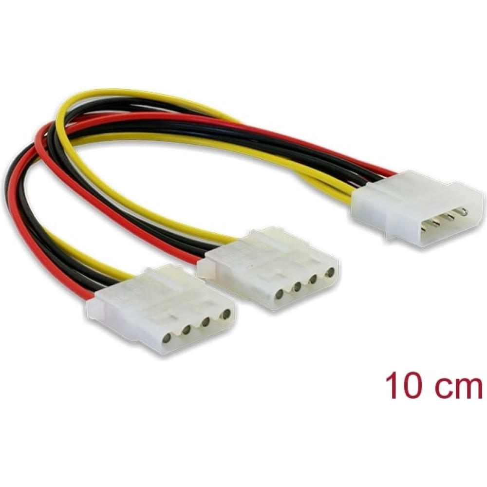Kabelis Power Y 2 x 4pin Molex, Delock