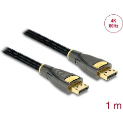 Delock Cable DisplayPort 1.2 male > DisplayPort male 4K 60 Hz 1 m Premium