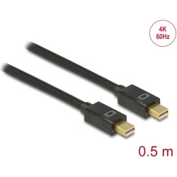 Delock Cable Mini DisplayPort 1.2 male > Mini DisplayPort male 4K 60 Hz 0.5 m