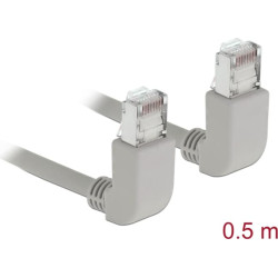 Delock Network cable RJ45 Cat.5e SF/UTP upwards / upwards angled 0.5 m