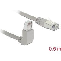 Delock Network cable RJ45 Cat.6A S/FTP upwards angled / straight 0.5 m