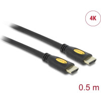 Delock Cable High Speed HDMI with Ethernet - HDMI-A male > HDMI-A male 4K 0.5 m