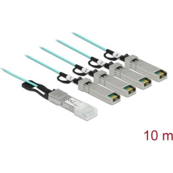 Delock Active Optical Cable QSFP+ to 4 x SFP+ 10 m