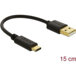 Delock USB Charging Cable Type-A to USB Type-C™ 15 cm