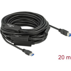 Delock Active USB 3.2 Gen 1 Cable USB Type-A to USB Type-B 20 m