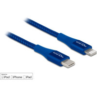 Delock Data and charging cable USB Type-C™ to Lightning™ for iPhone™, iPad™ and iPod™ blue 2 m MFi