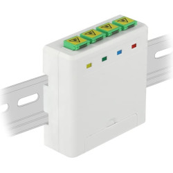 Delock Optical Fiber Connection Box for DIN Rail 4 x SC Simplex or LC Duplex