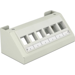 Delock Keystone Multimedia Panel 6 Port grey
