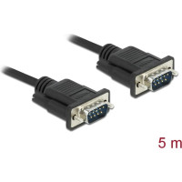 Delock RS-232 Cable Serial D-Sub 9 male to male with narrow plug housing 5 m