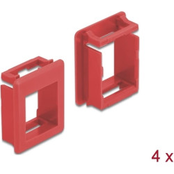 Delock Keystone Holder for cases 4 pieces red