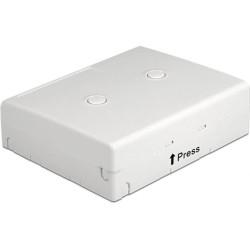 Delock Optical Fiber Connection Box for wall mounting for 4 x SC Simplex or LC Duplex white
