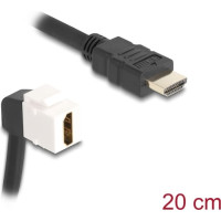Delock Keystone Module Cable HDMI male to female 90° angled 8K 60 Hz 20 cm black