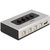 Delock Switch USB 2.0 with 4 x Type-B female to 1 x Type-A female manual bidirectional