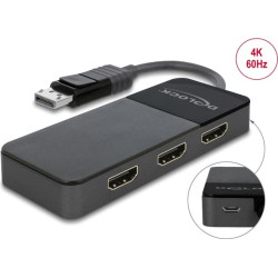 Delock DisplayPort 1.4 Splitter 1 x DisplayPort to 3 x HDMI MST