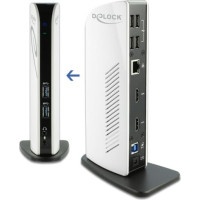 Delock USB Docking Station Dual HDMI Full-HD / USB 3.2 / LAN / Audio