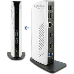 Delock USB Docking Station Dual HDMI Full-HD / USB 3.2 / LAN / Audio