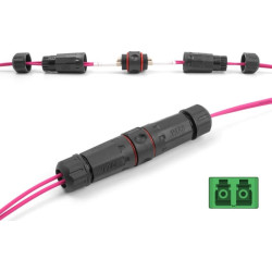 Delock Optical Fiber Cable Connector LC Duplex female to LC Duplex female APC waterproof