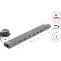 Delock USB Type-C™ Slim Docking Station 4K - HDMI / USB 3.2 Gen 1 / LAN / SD / PD 3.0