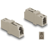 Delock Optical Fiber Coupler LC Simplex female to LC Simplex female OM1/OM2 beige