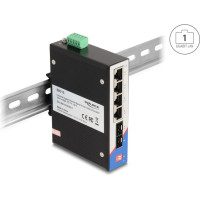 Delock Industrial Gigabit Ethernet Switch 4 Port RJ45 2 Port SFP for DIN rail