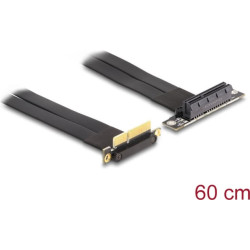 Delock Riser Card PCI Express x4 male 90° angled to x4 slot 90° angled with cable 60 cm