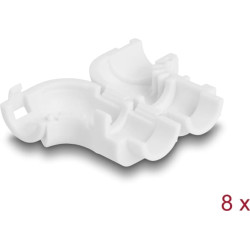 Delock Cable Clips for Angling 8 pieces white