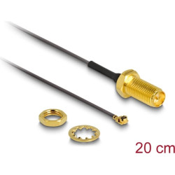 Delock Antenna Cable RP-SMA Jack Bulkhead  MHFU.FL-LP-068 Compatible Plug 200 mm 1.13 6 GHz