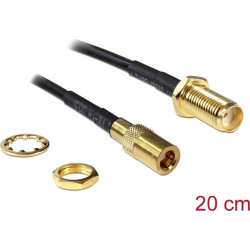 Delock Antenna Cable SMA Jack Bulkhead  SMB Plug 200 mm