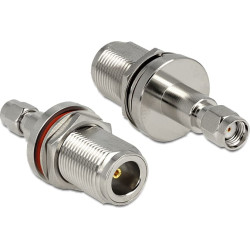 Delock Adapter N Jack  RP-SMA Plug Bulkhead 50.00