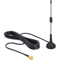 Delock ISM 433 MHz Antenna SMA 3 dBi omnidirectional fixed magnetic base black