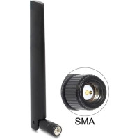 Delock LTE Antenna (50 pieces) SMA -0.8 - 3.0 dBi omnidirectional with flexible joint black bulk