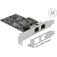 Delock PCI Express x2 Network Card 2.5 Gigabit LAN 2 x RJ45 RTL8125