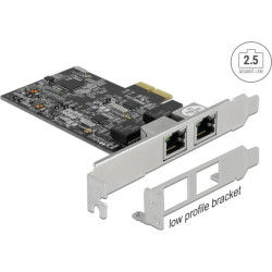 Delock PCI Express x2 Network Card 2.5 Gigabit LAN 2 x RJ45 RTL8125