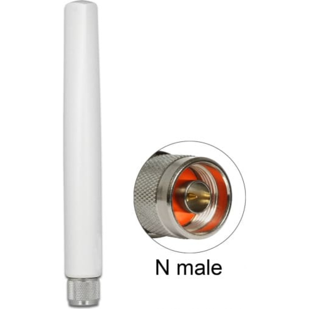 Delock 433 MHz Antenna N plug 1.45 dBi omnidirectional fixed outdoor white