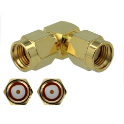 Delock Adapter RP-SMA plug to RP-SMA plug 90° 3 GHz