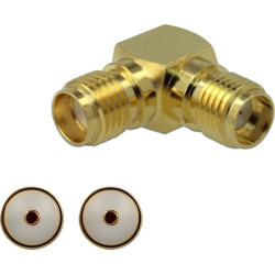 Delock Adapter SMA jack to SMA jack 90° 3 GHz
